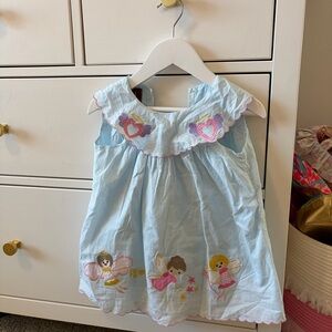 Lil Cactus Light Blue Angel Fairy Dress 6-12 Months